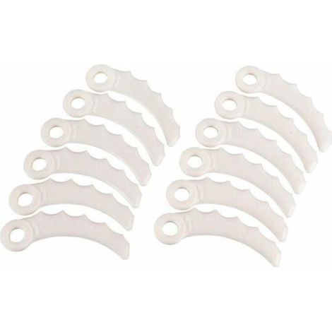 Lot de 12 couteaux courbés synthétiques pour Makita 198426-9 (1/2)