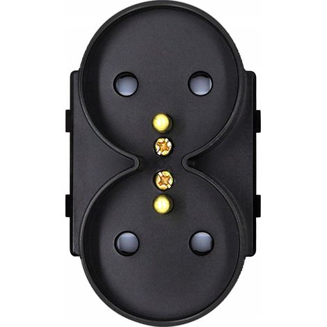 Inserto de enchufe doble 230V negro RTX SH (1/5)