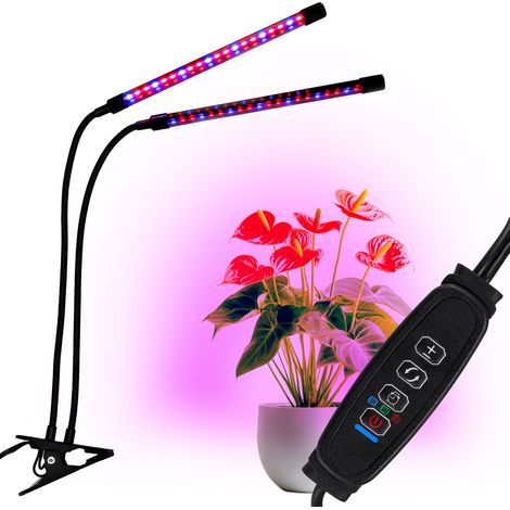 LED-Pflanzenwachstumslampe 40 Dioden TIMER 15 W - Heimpflanzenanbau ohne Netzteil
