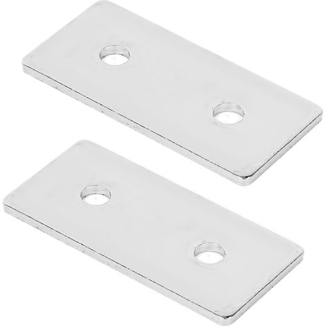 20 plaques de réparation plates en acier au carbone, fixations pour profilés en aluminium 2860 (1/5)