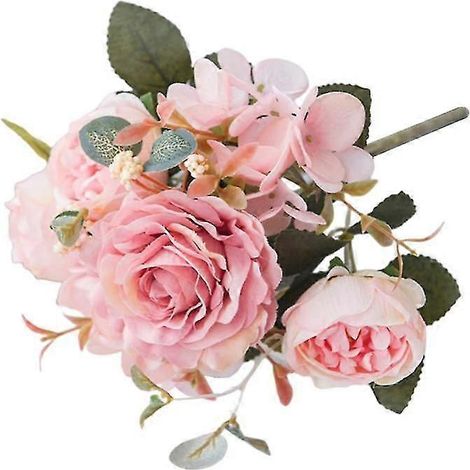 Rose artificielle réaliste, imitation soie, style rétro éclatant, résistante à la décoloration, centre de table, entretien facile, 30 cm de long (1/5)