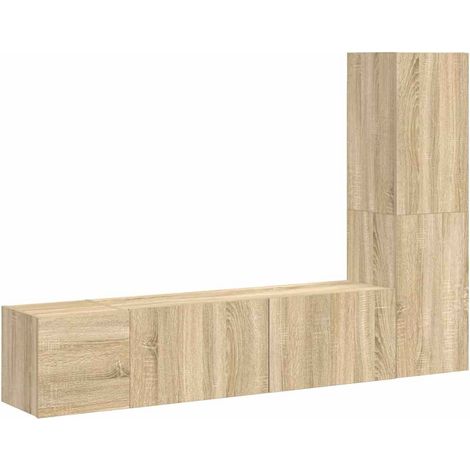 Maison Exclusive - Juego de muebles de salón 3 piezas roble Sonom