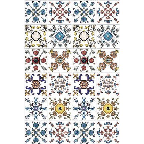 Stickers muraux en PVC pour carrelage, faciles à décoller et à coller, compatibles avec la cuisine (lot de 24). (1/5)