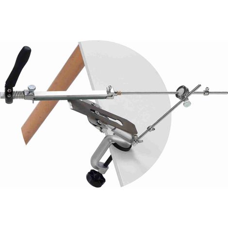 RX-008 Messerschärfer – Schneller, komplett aus Metall gefertigter Messerschärfer mit festem Winkel für multifunktionale Küchenmesser, Holzbearbeitungsmesser und Scheren inklusive klappbarem Schärfstä