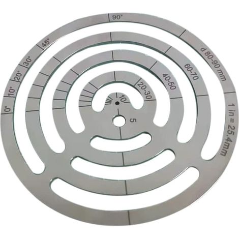 Leather tool, corner pieces, metal ruler, concentric circles, round stencil, leather corner punch