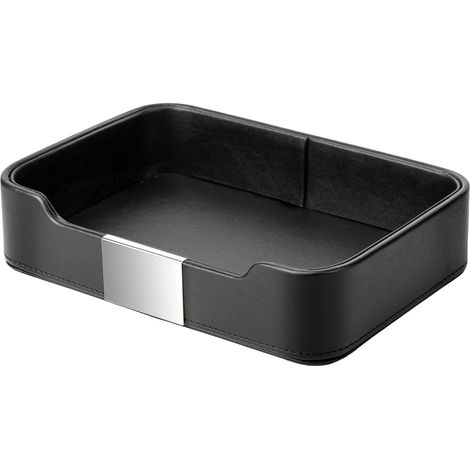 Plateau de Service de Luxe pour Table d'entrée (Noir, métal argenté) (1/5)