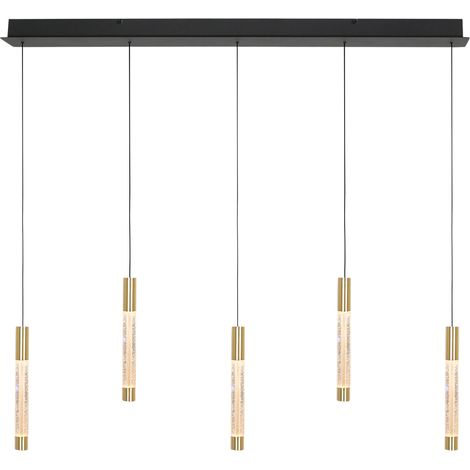 Suspension - laiton - Alisio - verre métal - lampe design - LED (1/4)