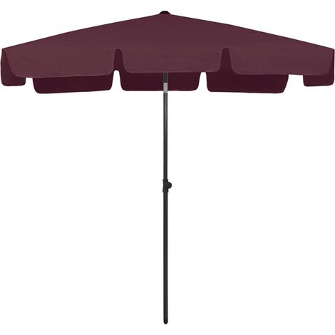 Maison Exclusive - Strandschirm Bordeauxrot 200x125 cm