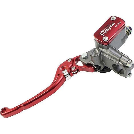 Maître-cylindre de frein, levier d'embrayage et pompe hydraulique pour moto de course et de route Yamaha, Kawasaki et Suzuki, rouge, frein avant gauche. (1/5)