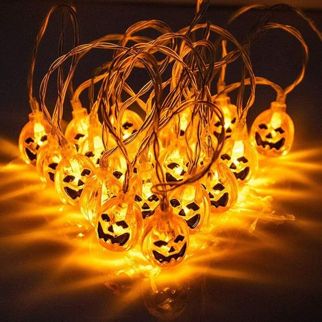 Halloween Ghost Light, Halloween citrouille Light, Decorative Ghost Light, Halloween LED Light (warm Light) - 1,5m 10 lights (1/2)