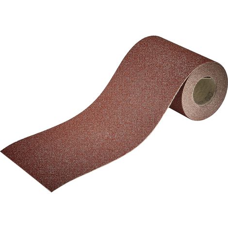 Rouleau Papier 115 mm x 4 m, Corindon Grain 60, Argent, Abrasif pour Ponçage, Outils de Bricolage (1/5)