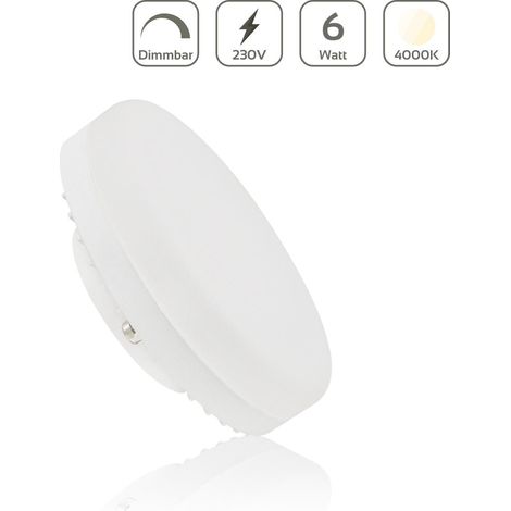 LED Lampe GX53 6W 230V - Lichtfarbe: 4000K neutralweiß dimmbar (1/5)