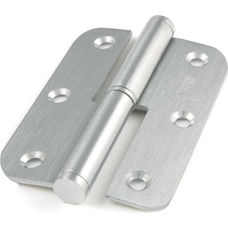 Pernio bisagra pala redonda 90x65mm acero inoxidable alta intensidad izquierda