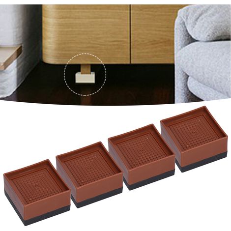 [Pads élévation universels] [4 pièces] [Pads anti-glissement et anti-bruit TPU pour pieds] [Élévation 4cm] [Protection sol et humidité] [Adaptés appareils ménagers et pieds table/chaises] [8.5x8.5cm]  (1/5)