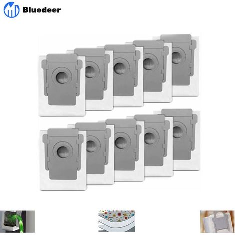 10er-Pack Staubsaugerbeutel, kompatibel mit iRobot Roomba i & s Serie – für i17, i7+, i7Plus (7550), i3+ (3550), i4+ (4552), i6+ (6550), i8+ (8550), s9+ (9550) – Schmutzentfernungsbeutel (1/4)