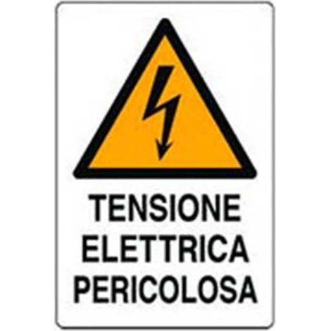 Cartello tensione elettrica pericolosa cm 20X30 (1/2)