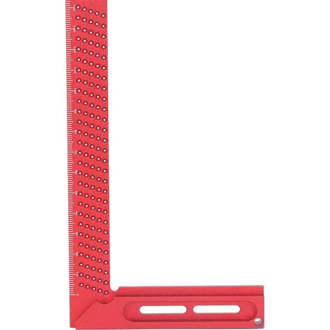 Équerre de menuiserie 45° 90° en alliage d'aluminium 160mm pour tracer des trous, outil de mesure d'angle droit (1/5)