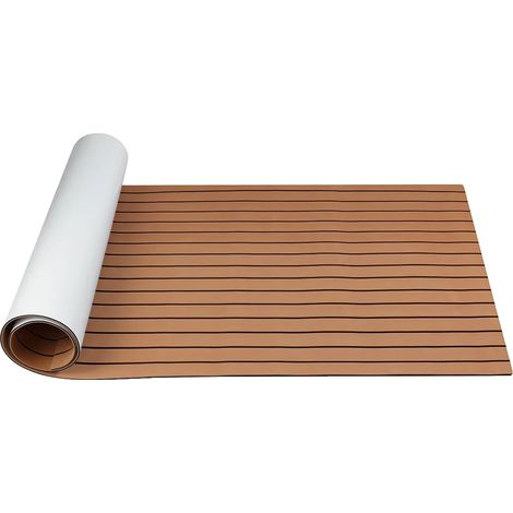 Pavimento in schiuma EVA per uso nautico, facile da installare, comodo e resistente, marrone, 240x90 cm. (1/2)