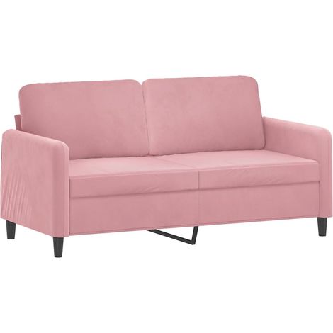 Canapé à 2 places，Sofa pour Salon，Banquette Rose 140 cm Velours CFW727710 (1/5)