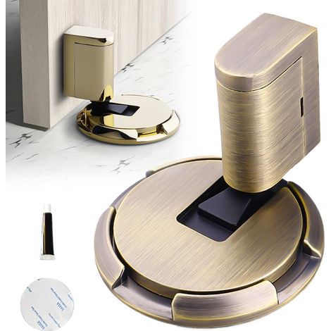 1 Butée de porte,alliage de zinc,mécanisme push-lock,réglable 3,5cm,intérieur extérieur