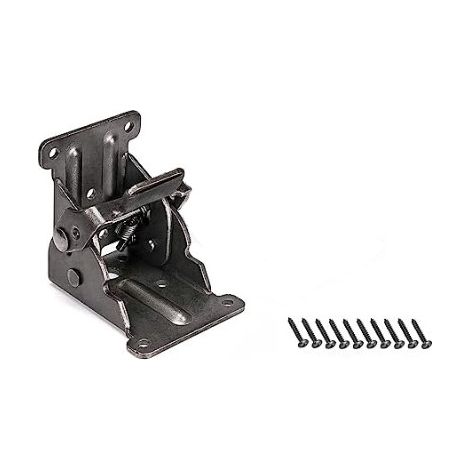 2 Pcs，Charnière pliante autobloquante 90, support pliable，noir (1/5)