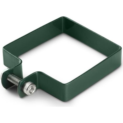 Easycloture – Collier de fixation carré 60 x 60 mm – Acier galvanisé et thermolaqué – Hauteur 20 mm – Pour portillon grillagé