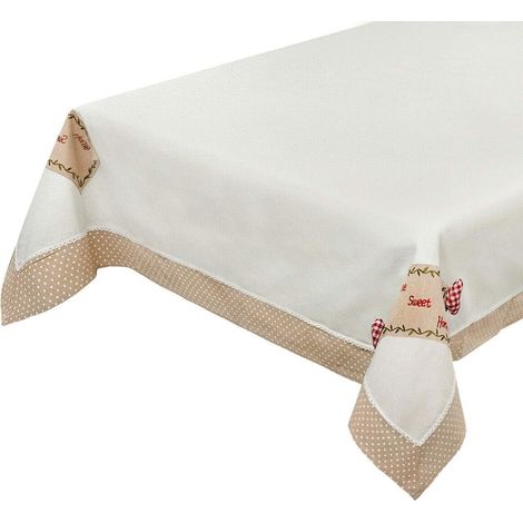 Tovaglia Cucina Runner Centrotavola Shabby Chic Tessuto Copritavolo - 140x180 cm