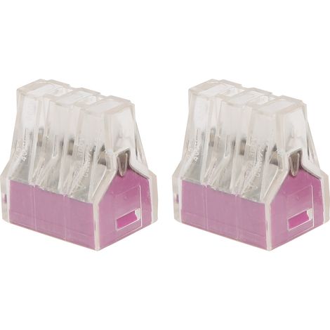 Packung mit 100 PCT-Schnellanschlussklemmen, universelle Gebäudeklemmen mit flexiblen und starren Drähten, Hochstromklemmen, Parallelverbinder PCT-106/108PCT-106 (1/5)