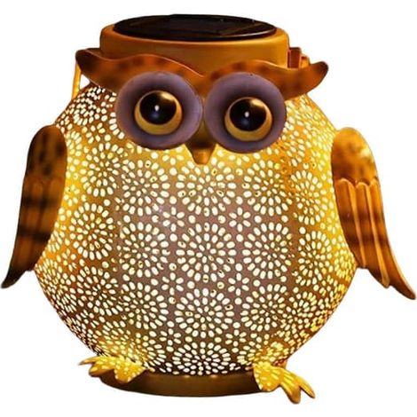 Lampe solaire hibou étanche et suspendue pour jardin et terrasse A (1/5)