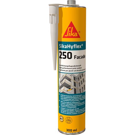 SIKA - Sigillante per muri e facciate - SikaHyflex-250 Facade, Bianco - Formato pratico per riparazioni esterne - Tenuta perfetta contro vento e pioggia battente - 300ml (1/4)