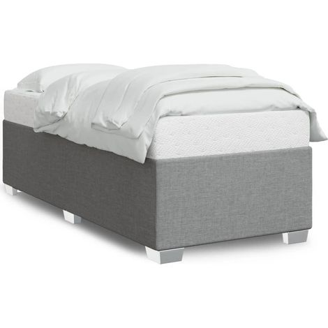 Maison Exclusive - Estructura de cama sin colchón tela gris claro (1/5)