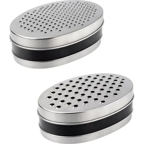 Râpe manuelle - GOOD APPETIT - Râpe en acier inoxydable 17 cm - Double face (fine et épaisse) - Bac de récupération intégré (1/5)