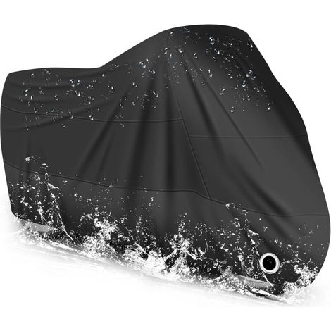 – Housse de protection pour moto 210D – Imperméable et résistante aux intempéries – Dimensions L-220x95x110 cm – Trou pour antivol - L-220x95x110cm (1/5)