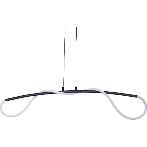 Colgante Tress LED 23.5W Blanco Neutro - 4000K Negro para Interior de Techo en Comedor, Salón, Cocina