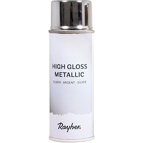 Rayher 34424606 High Gloss Metallic Spray, Argento (1/3)
