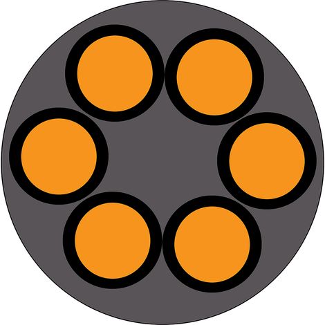 Rs Pro – Câble d'alimentation 6G1,5 mm² – Gaine PVC gris retardant à la flamme – Longueur 50m pour installations électriques