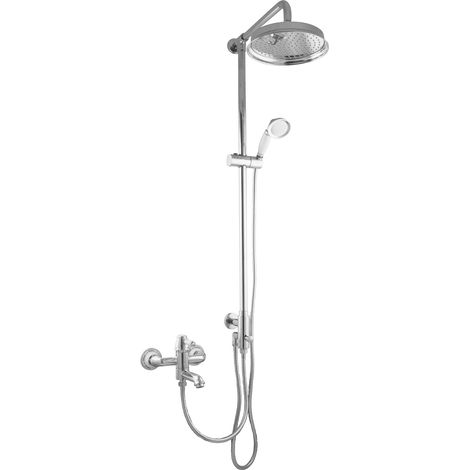PaulGurkes Système de douche mural pour baignoires avec douche pluie Nostalgie Retro (1/5)