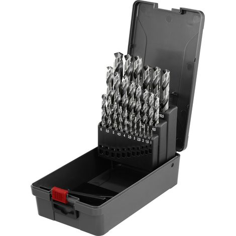 TOOLCRAFT TO-10926867 HSS-G Metall-Spiralbohrer-Set 25teilig Gesamtlänge 195 mm gehärtet DIN 338 Zyl (1/5)