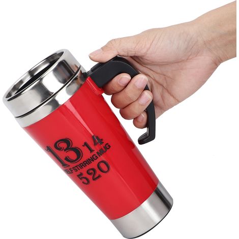 500 ml Automatischer elektrischer Kaffee-Milch-Mixbecher mit Selbstumrührfunktion (Rot) (1/5)