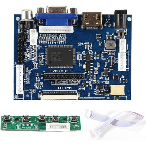 Module de carte adaptatrice LCD 7-8 pouces 50 broches universel AT070TN90/92/94 - Carte pilote compatible avec les modules de projection (1/5)