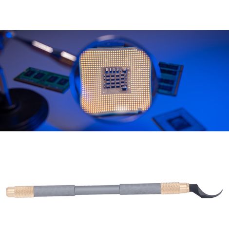Ensemble de racleurs pour outils de retouche de puces, lame de meulage multifonctionnelle, outil de démontage BGA, gris. (1/5)