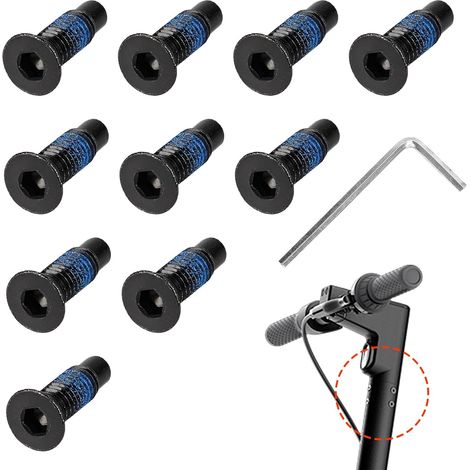 10 Pièces Vis pour Trottinette, Vis de Guidon de Scooter, Scooter Vis à Tête Frontale Accessoires, compatible avec les Trottinettes Xiaomi M365 1S Pro, Ninebot Max, G30, Séries ES et F (1/5)