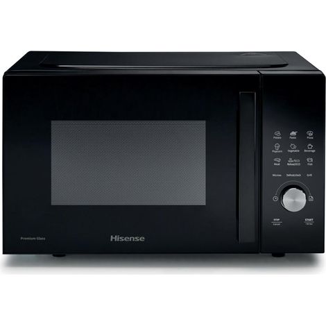 Hisense – Micro-ondes grill 23L 800W noir – Puissance grill 1000W – Cavité en céramique émaillée – Dimensions 29.4x48x33.7cm - H23MOBSD1HG (1/6)