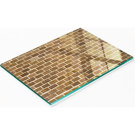 Tablero decorativo multifuncional de vidrio para pared de ladrillo de cocina, 80x52 cm. (1/5)