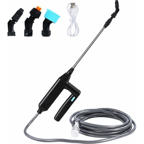 Pulvérisateur Électrique Jardin 7,4V avec Lance Extensible 60 cm, 3 Buses et Tuyau 5 m, Recharge USB (1/5)