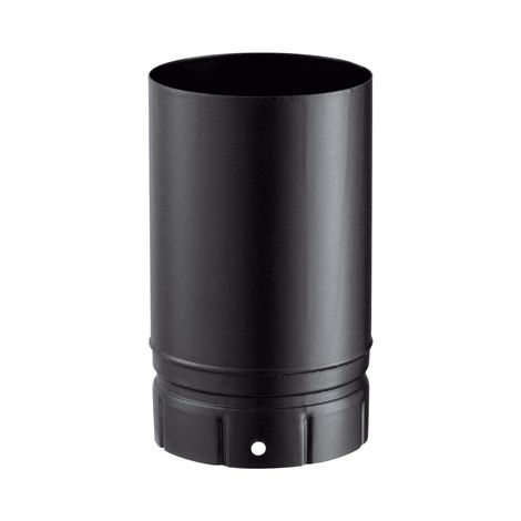 Poujoulat – Tuyau émaillé noir mat 0.5ml 180 – Conduit de fumée pour espaces confinés – Résistant à la chaleur – Installation facile (1/2)