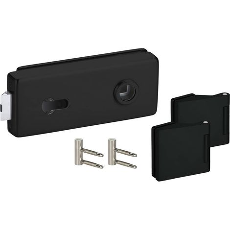 HERMAT Ganzglastürschloss-Set GENOVA 6083/6325/HZ, Edelstahl