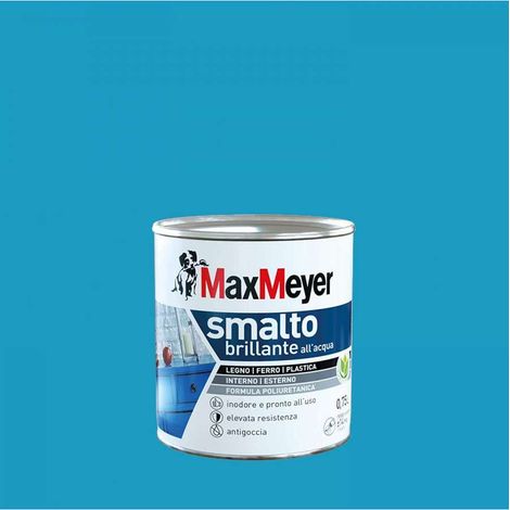 MaxMeyer Smalto Poliuretanico Brillante all'Acqua - Turchese - 0,75 l