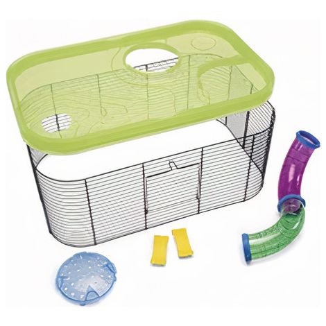 Imac Kit Fantasy Käfig für Nagetiere Grün mit Haus