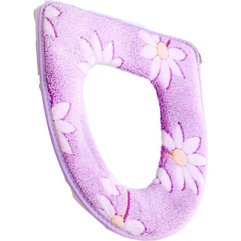 Couvre-abattant De Toilette Universel - Tissu Plush Chauffant - Fermeture Éclair 360° - Cuir Artificiel Antisalissure - 1 Pièce (1/5)